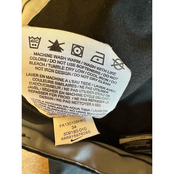 Nike Golf Dri-Fit Tour Performance Black Pleated Shorts - Picture 7 of 7